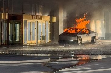 Tesla Cybertruck explodes outside Trump Las Vegas hotel