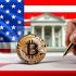 Donald,Trump,Signs,Order,Creating,Bitcoin,Reserve,,Usa,Flag,,White